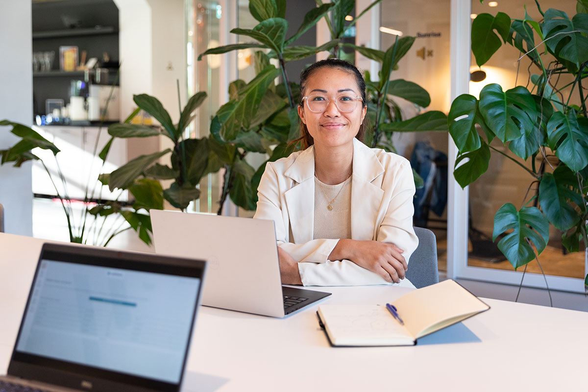 Employee working in office