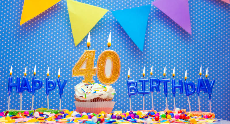 Gold Glitter 40 Birthday Celebration