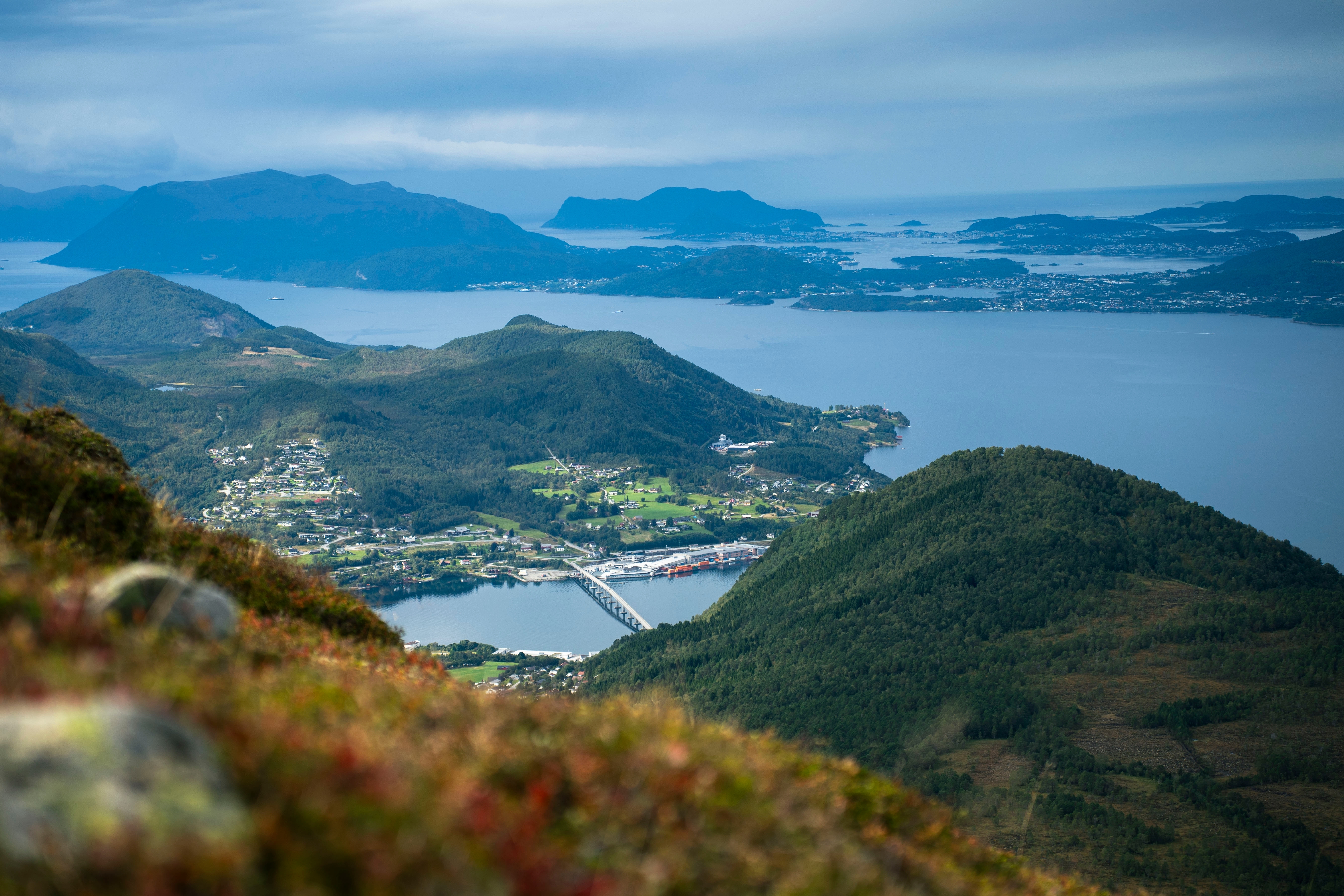 View of fiords in Norway