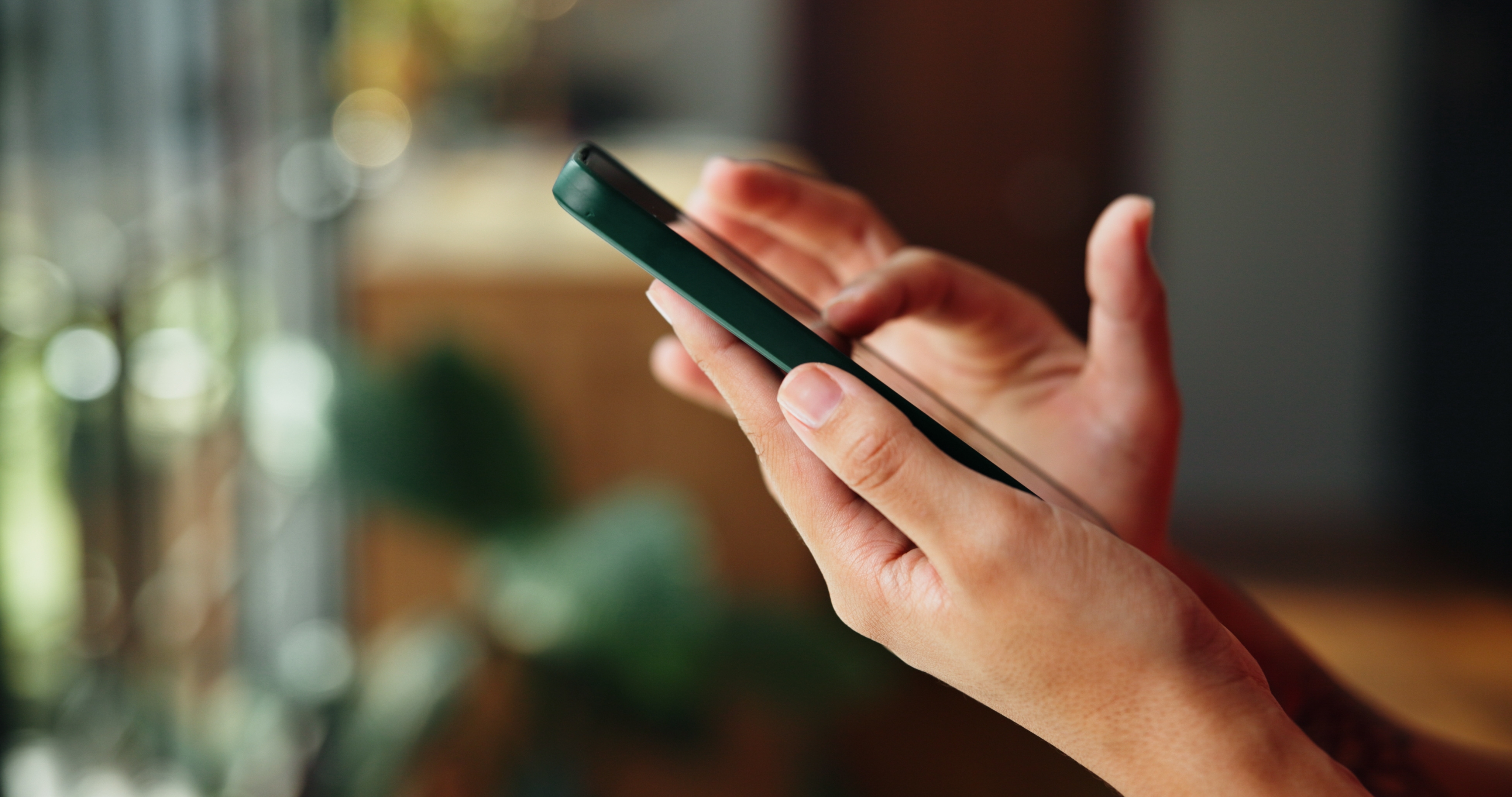 Person using smart phone