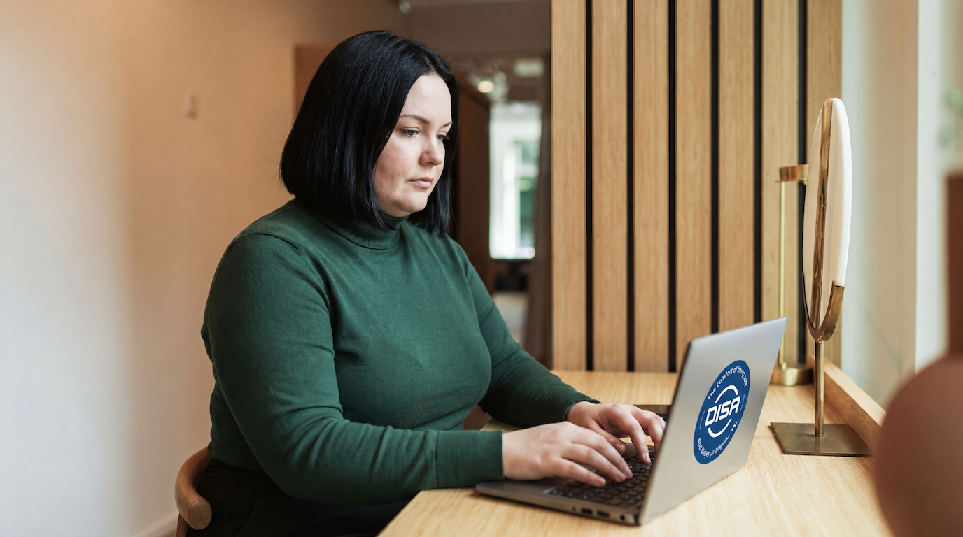 Collega DISA cyberbeveiling op laptop