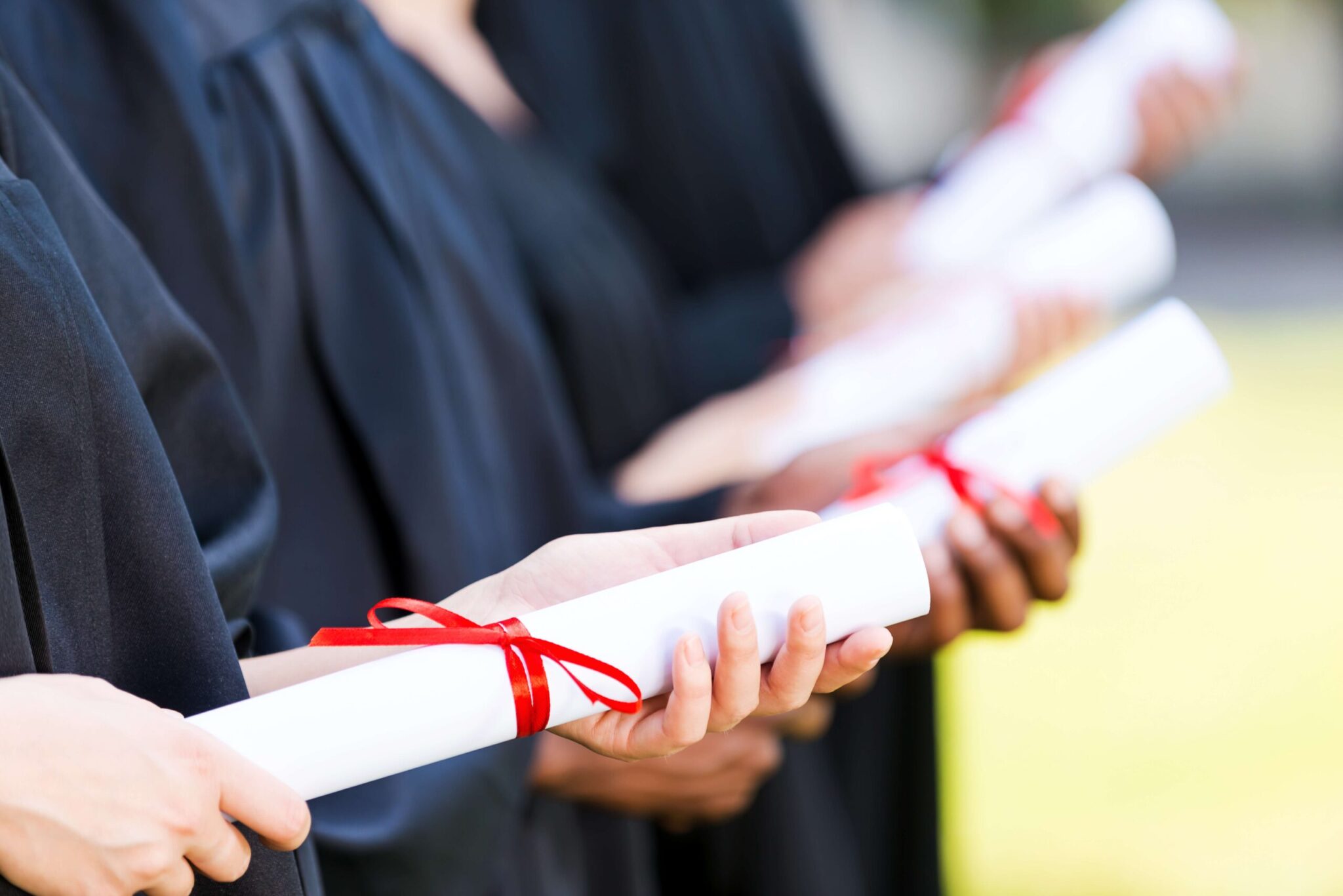 graduate holding a diploma