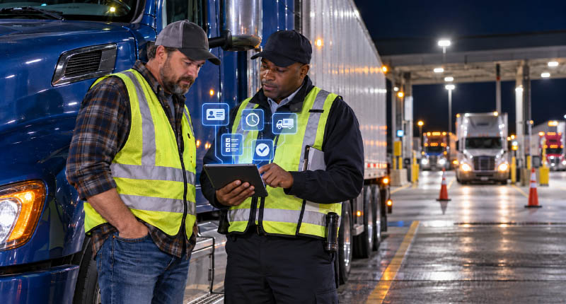Truck Safety Check with Tablet