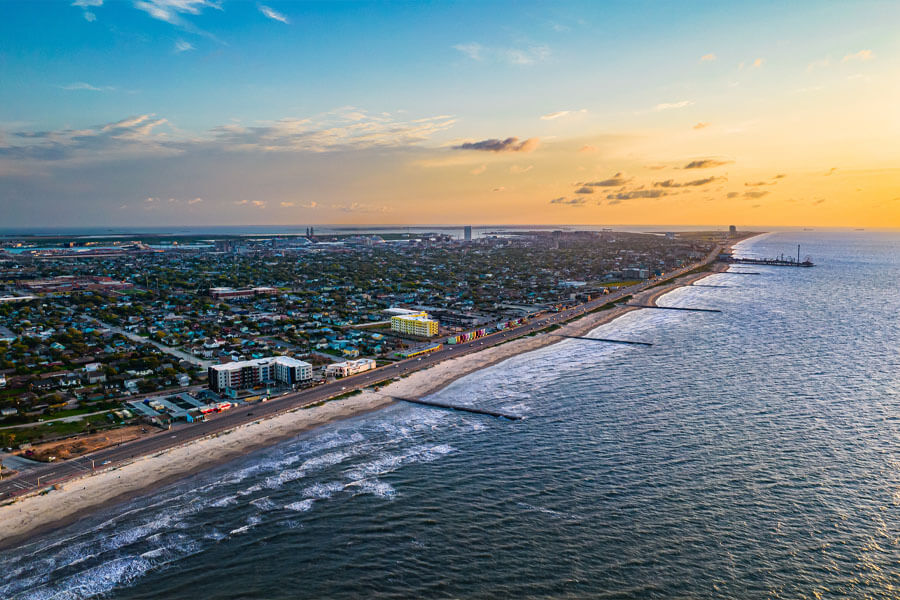 Galveston TX Skyline