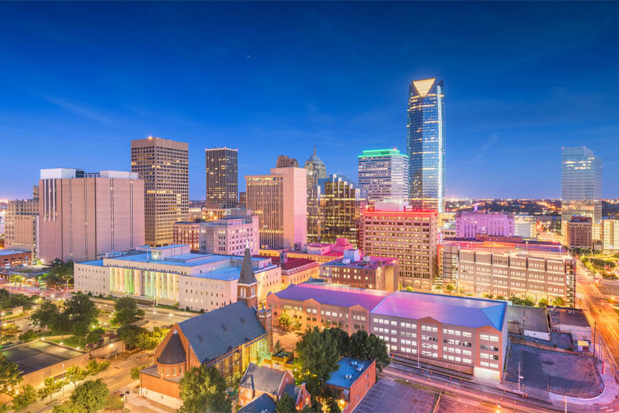 Oklahoma City Oklahoma downtown skyline