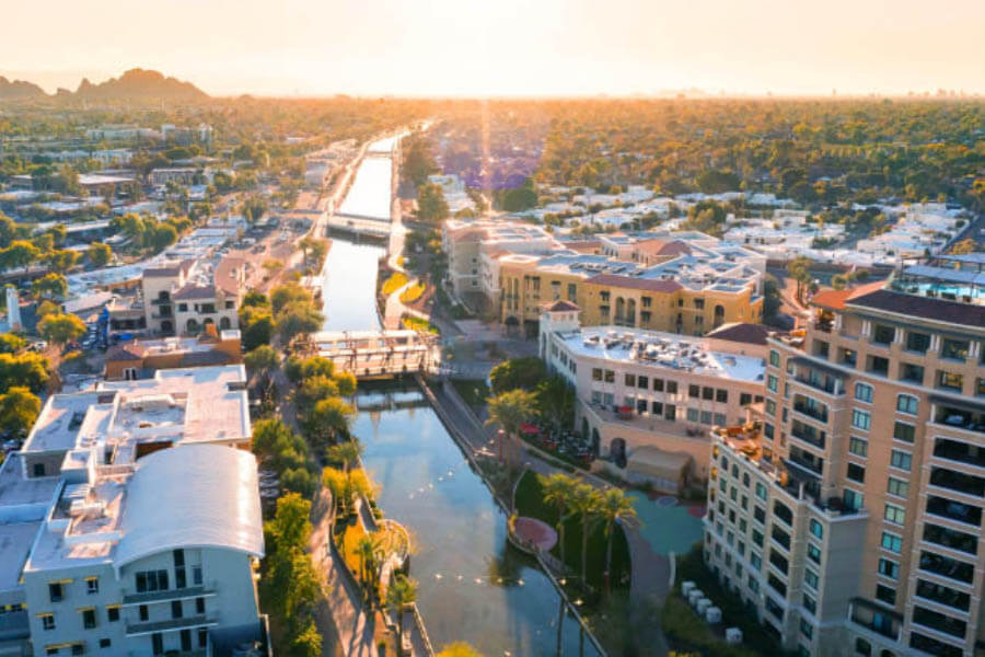downtown Scottsdale Arizona skyline