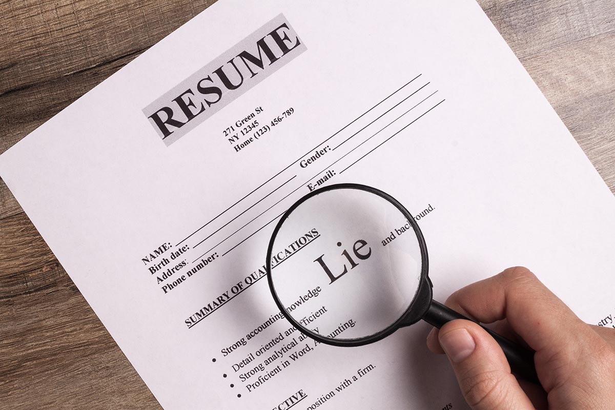 detecting lies on a resume or CV