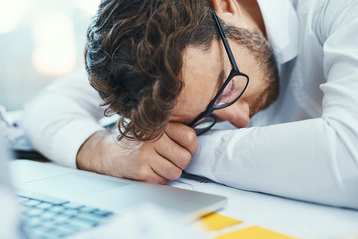 employee passed out at his desk