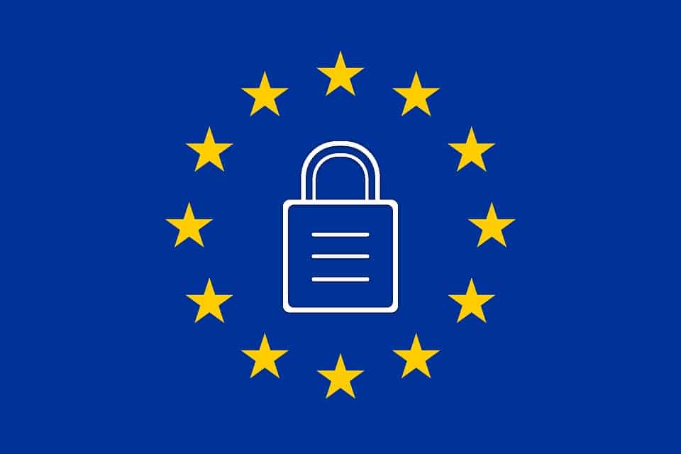 Illustration av ett lås inringat av stjärnor som ska föreställa EU