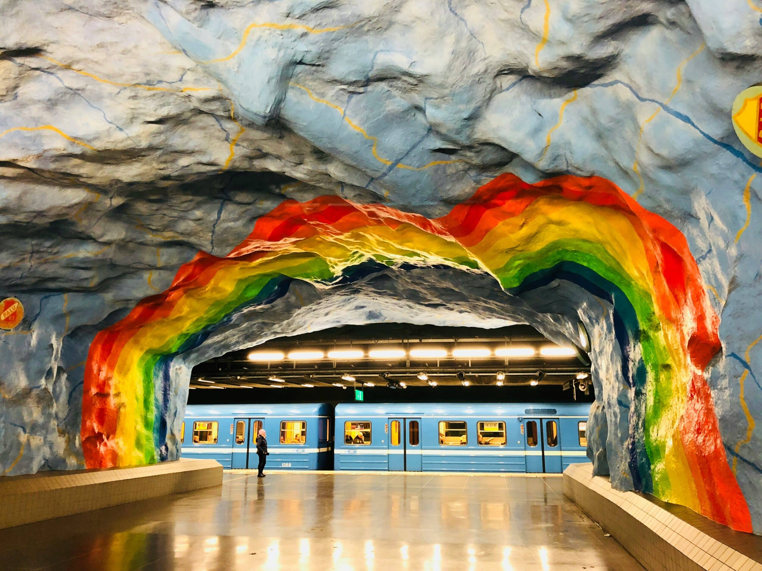 Stadion Station of Stockholm metro platform