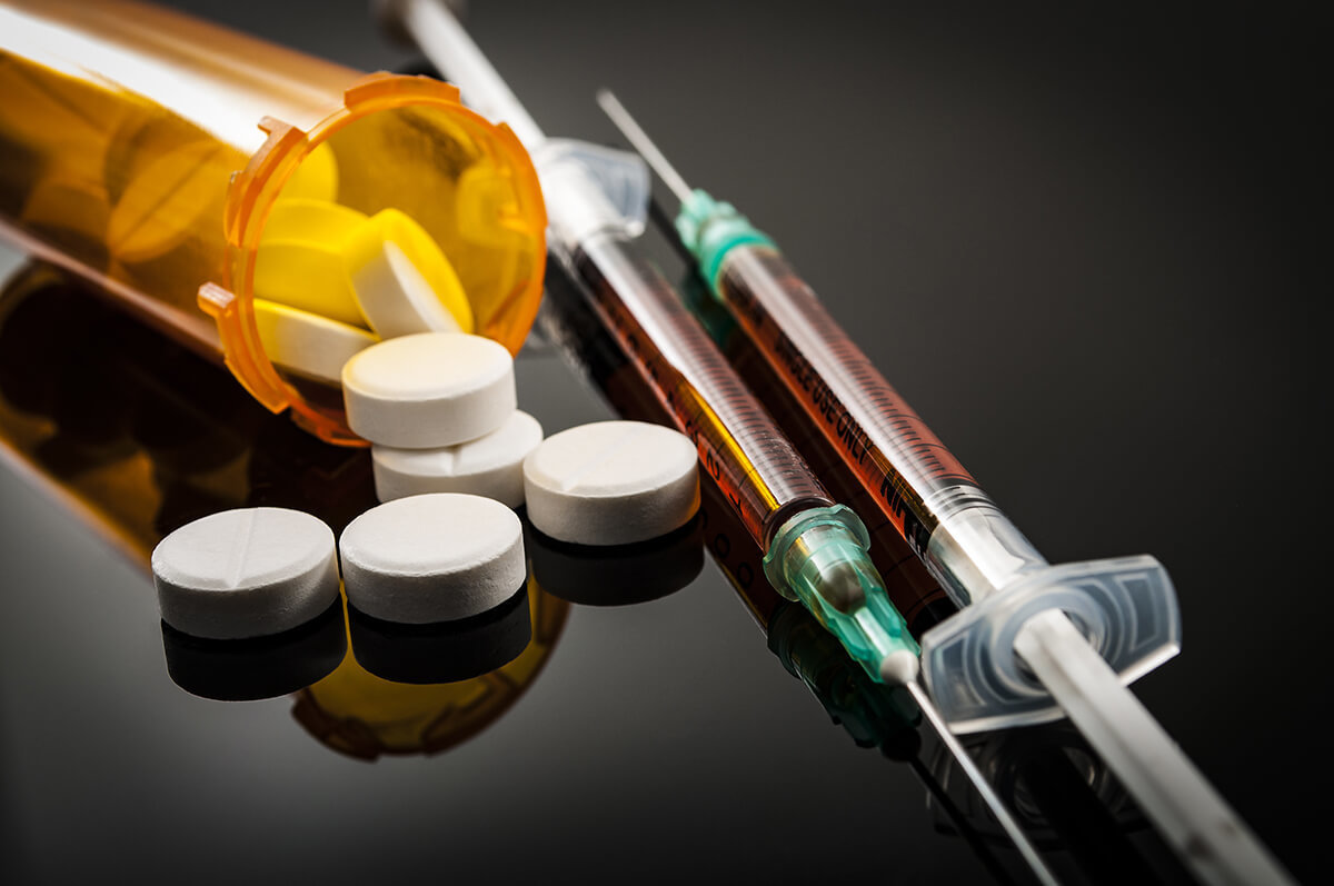 Drugs in pill form and syringe form